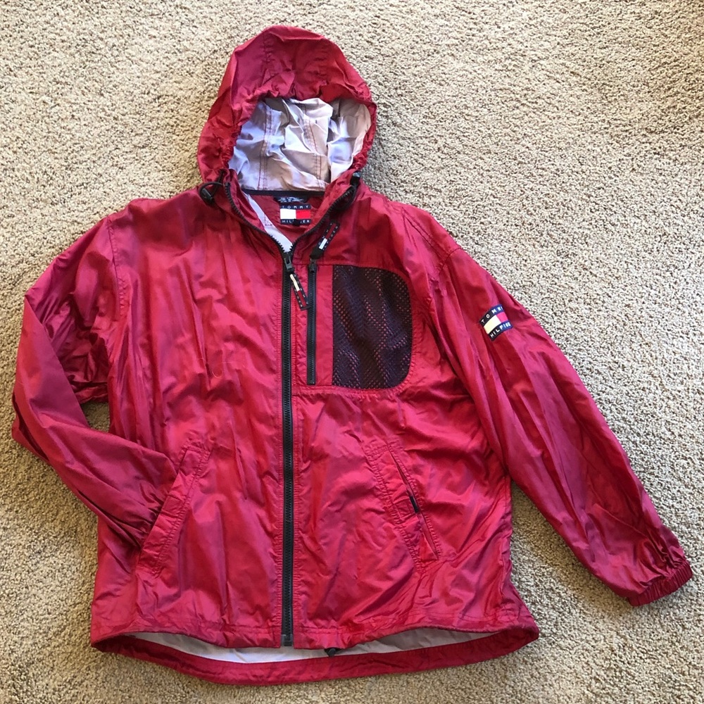Tommy Hilfiger hooded rain jkt coated lightweight